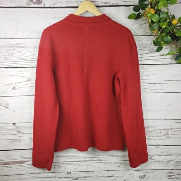 RENA ROWAN 100% Wool Cardigan Red Size M - Picture 4 of 7